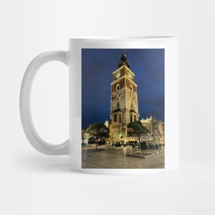 Town Hall Tower Krakow Poland Night Mug